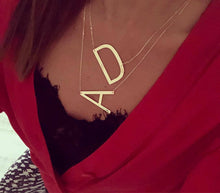 Load image into Gallery viewer, New Minimalist Gold Rose Gold Silver Color 26 A-Z Letter Name Initial Necklaces For Women Long Big Letter Pendant Necklace