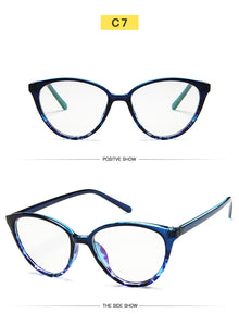 College Style Cat Eye Eyeglasses Frame Eye Glasses Frames For Women Clear Lens Fake/Transparent Glasses Frame