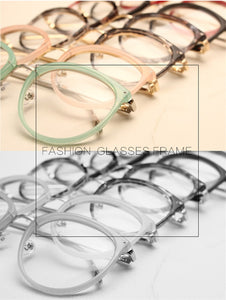 Optical Transparent Glasses Women Myopia Eyeglasses Frames Metal Spectacles Clear Lenses Women's Glasses