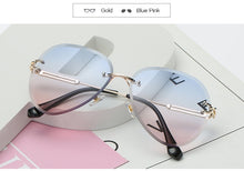 Load image into Gallery viewer, Rimless Sunglasses Women Fashion Designer Sun Glasses Metal Farme Gradient Shades Cutting Lens Famale Goggles  UV400