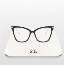 Load image into Gallery viewer, Retro glasses frame women cat eye eyeglasses Large transparent clear eye glasses frames for women  metal leg