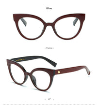 Carica l&#39;immagine nel visualizzatore di Gallery, Woman Optical Eyeglasses Metal Legs and Acetate Rim Spectacles for Women Prescription Eyewear Glasses Frame Cat-Eye Style