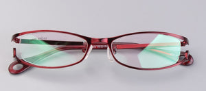 full Frames ladies Optics Eyeglasses women Clear Glasses Men Optical Metal Eye Glasses Frame red white for prescription eye