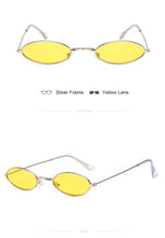 Load image into Gallery viewer, Small Frame Black Shades Round Sunglasses Women Oval Brand Designer Vintage Fashion Pink Sun Glasses Female Oculos De Sol