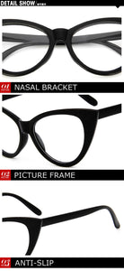 Cat Eye Glasses Frame Women Brand Designer Optical Eyeglasses Ladies Retro Clear Glasses
