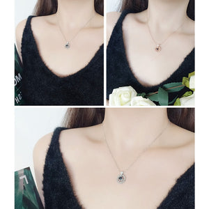 New Rose Gold 100 Languages I Love You Projection Pendant Necklace Romantic Love Memory Wedding Necklace