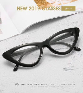 Cat Eye Myopia Clear Glasses Frame Women Designer Eyeglasses For Sight Optical Frames Black Red Pink Nerd Glasses Oculos De Grau