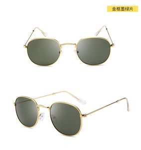 Luxury Sunglasses Women/Men Brand Designer Glasses Lady Oval Sun Glasses Small Metal Frame  Oculos De Sol Gafas