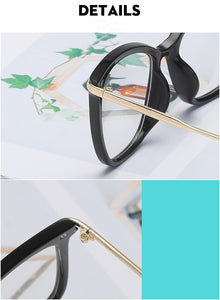 Oulylan Transparent Glasses Cat Eye Glasses Frames for Women Men Clear Optical Eyeglasses Computer Eyewear