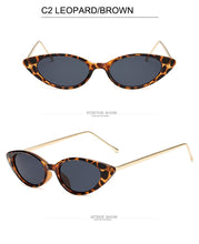 Carica l&#39;immagine nel visualizzatore di Gallery, Occhiali da sole Cat Eye da donna Occhiali da sole da donna di marca Designer Fashion Occhiali da sole con montatura piccola per tendenza femminile Glasees UV400 O5 