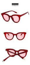 Carica l'immagine nel visualizzatore di Gallery, Nuove donne occhiali da sole cat eye moda sexy occhiali da sole UV400 occhiali da sole da donna in plastica con lenti sfumate 