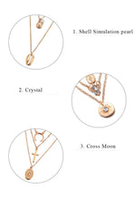 Load image into Gallery viewer, 17KM Multilayer Crystal Moon Necklaces &amp; Pendants For Women Vintage Charm Gold Choker Necklace 2020 Bohemian Jewelry Wholesale