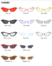 Load image into Gallery viewer, New  Cat Eye Sunglasses Women Small Vintage Brand Designer Sun Glasses Retro Yellow ladies Sunglass  Eyewear Female Shades