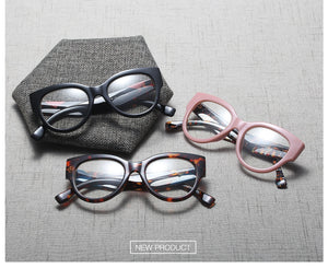 Female Cat Eye Glasses Spectacle Frame Women Eyeglasses Computer Myopia Vintage Ladies Eyewear Clear Lens Glasses