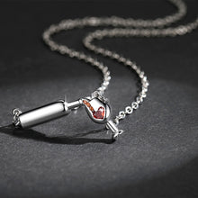 Load image into Gallery viewer, Fashion Surgical Steel Cubic Zirconia Necklace Wine Necklace Unique Design  Women&#39;s   Wine Glass  Necklace &amp; Pendant