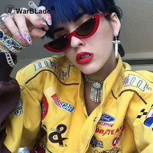 Load image into Gallery viewer, Unique Half Frame Women Cat Eye Sunglasses Brand Designer Fashion Ladies Pink Tint/Clear Lens Shades  Hot