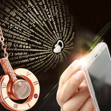 Load image into Gallery viewer, New Rose Gold 100 Languages I Love You Projection Pendant Necklace Romantic Love Memory Wedding Necklace