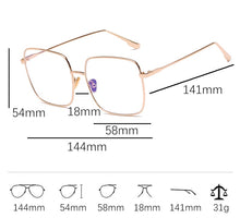 Carica l'immagine nel visualizzatore di Gallery, Spectacles Square Transparent Glasses Women Vintage Round Computer Anti blue Eyeglasses Ladies Fashion Retro Clear