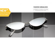 Load image into Gallery viewer, new fashion sunglasses Women  metal retro colorful transparent small colorful Cat Eye Sunglasses UV400