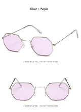 Load image into Gallery viewer, 2022 Ladies hexagon sunglasse  metal Women Brand Designer Fashion Rimless  Clear Ocean Lenses Sun Glasses  UV400