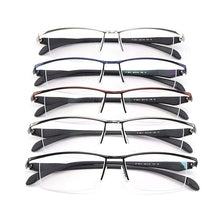 Load image into Gallery viewer, Gmei Optical Men Large Size Titanium Alloy Glasses Frames for Men Eyewear Flexible Legs IP Electroplating Alloy Spectacles Y8011
