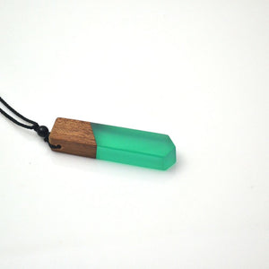 men'woman s fashionable wood resin necklace pendant, woven rope chain, hot - selling jewelry gifts