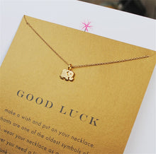 Load image into Gallery viewer, 9 Style Gold Color Key Circle Necklace For Women Minimalist Infinity Pendant Necklaces Valentine's Day Gift Necklace With Card