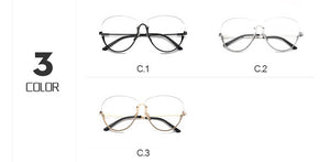 2022 Tendenza Occhiali Chiari Donne Lenti Trasparenti Montature da vista Superstar Unico Trasparente Oculos Semi Senza Montatura Per Occhiali Occhiali Finti 