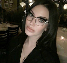 Load image into Gallery viewer, GORGEOUS Ladies Cat Eye Shiny Rhinestones Glasses Frames For Women Eyewear Optical EyeGlasses