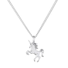 Carica l&#39;immagine nel visualizzatore di Gallery, Fashion Gold Unicorn Horse Alloy Clavicle Chain Ladies Jewelry Pendant Necklace Style