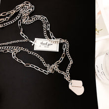 Load image into Gallery viewer, Girl Gift Metal Silver Color Cross Pendants Necklace For Women Men  Jewelry Geometric Rectangle Clavicle Chain Necklace