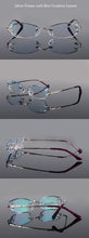 Load image into Gallery viewer, Chashma Brand Eyeglasses Diamond Trimmed Rimless Glasses Titanium Fashionable Lady Eyeglasses Spectacle Frames Women