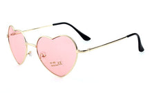 Load image into Gallery viewer, Ladies Heart Shaped Sunglasses metal Women Brand Designer Fashion Rimless LOVE Clear Ocean Lenses Sun Glasses Oculos UV400