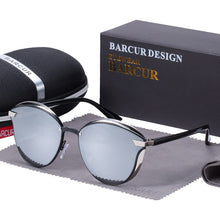 Load image into Gallery viewer, BARCUR Fashion Polarized Women Sunglasses Round Sun Glass Ladies Lunette De Soleil Femme