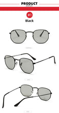 Carica l'immagine nel visualizzatore di Gallery, Women Photochromic Sunglasses Polarized Men Color Changing Sunglasses Ladies Fashion Oval Driving Metal Shades