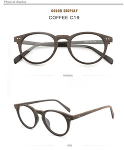 Vintage Clear Glasses Cat Eye Wooden Glasses Frame Men Women Transparent Lens Glasses Wood Optical Eyewear frames