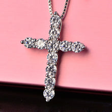 Load image into Gallery viewer, 5A Zirconia Cross Crystal Pendants Silver-Plate Box Chain Necklace Female Choker Necklaces Fashion Jewelry Gifts For Women Girls