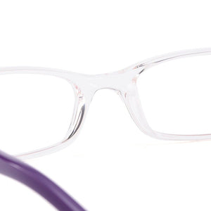 Gmei Optical Transparent Rectangular Full Rim Plastic Kid's Glasses Frames For Myopia Presbyopia Prescription Eyeglasses H8001