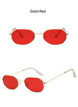 Carica l'immagine nel visualizzatore di Gallery, Small Pink Hexagon Sunglasses for Women Luxury Brand Designer Eyewear Shades Ladies Alloy Mirror Sun Glasses Female UV400