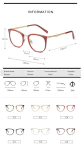Spectacle Frame Women Eyeglasses Computer Prescription Myopia Optical For Female Eyewear Clear Lens Acetate Glasses Frame RS463