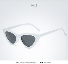 Load image into Gallery viewer, 2022 Cat Eye Fashion Sunglasses Plastic Women Vintage Small Sun Glasses Mirror Sunglasses Female UV400