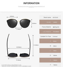 Load image into Gallery viewer, AEVOGUE Polarized Sunglasses Women Cat Eye Luxury Oversized Transparent Frame Gradient lens Sun Glasses Female UV400 AE0634