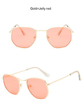 Load image into Gallery viewer, Small Polygonal Metal Sunglasses Women Brand Designer Vintage Sun Glasses Female Oval Retro Eyewear UV400