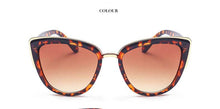 Carica l'immagine nel visualizzatore di Gallery, Fashion Women Cateye Sunglasses Fashion Trend Vintage Elegant Oval Lady Sun Glasses Female oculo de sol Shades Summer style