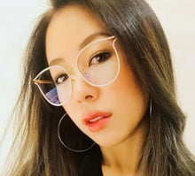Load image into Gallery viewer, Ladies Cat Eye Glasses Frames For Women Metal frame Optical Fashion Eyewear Computer EyeGlasses