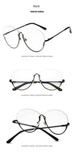 Load image into Gallery viewer, Fashion Half Frame Round Glasses Women Transparent Vintage Large Eyeglasses Gold Frames Clear Lens Glasses Men Lady Eyewear