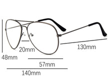 Load image into Gallery viewer, transparent women&#39;s glasses pilot glasses black frame  Spectacle Frame Clear Lens Fake Glasses feminino oculos eyeglasses