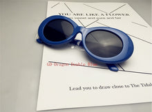 Load image into Gallery viewer, 2022 goggle Kurt Cobain glasses oval sunglasses ladies trendy  hot Vintage retro sunglasses Women's white black eyewear UV