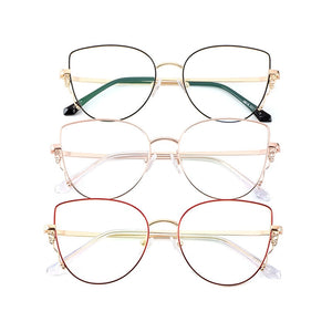 Gmei Optical Stylish Urltra-Light Titanium Alloy Women Square Full Rim Glasses Frames For Myopia Prescription Eyeglasses M18016
