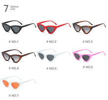 Load image into Gallery viewer, 2022 Cat Eye Fashion Sunglasses Plastic Women Vintage Small Sun Glasses Mirror Sunglasses Female UV400